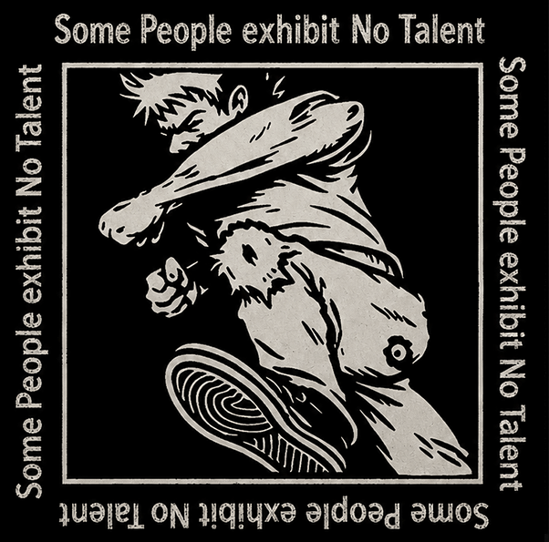 S.P.e.N.T. artwork featuring a punk figure kicking toward the viewer